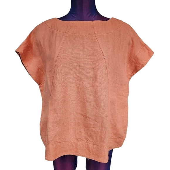 Unbranded Peach Kaftan Boxy Relaxed Fit Oversized‎ Top Size M/L Women's S44 - Picture 5 of 5